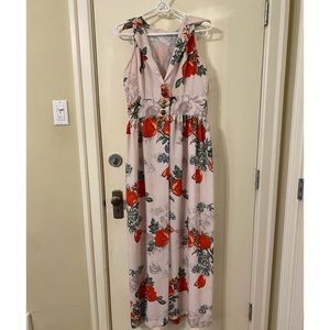 Vintage Italian maxi sundress (no tags, fits size L or roughly 10-12)
